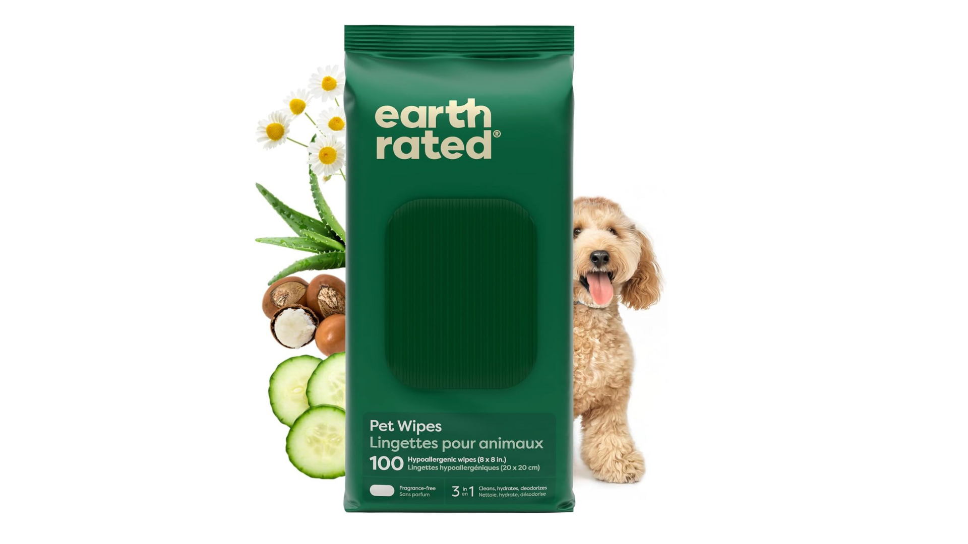 Earth Rated Hypoallergenic Pet Wipes